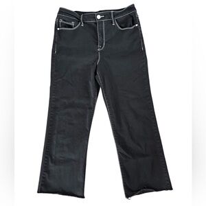 Sanctuary | Women’s Black Contrast Stitch Non-Conformist Wide Leg Crop Jeans 29